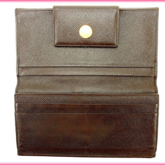 Bvlgari Wallet Purse Long Wallet Brown Woman Authentic Used - Picture 4 of 5